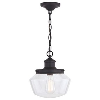 Collins 10"W Outdoor Pendant Matte Black