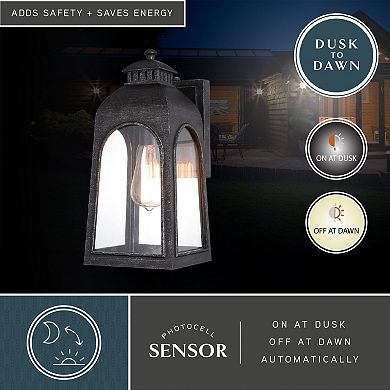 Pilsen 6.5" Outdoor Wall Light Brushed Charcoal