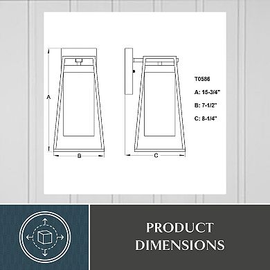 Nash 7.5" Outdoor Wall Light Textured Black