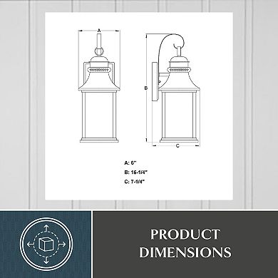 Cambridge 6" Outdoor Wall Light Oil Rubbed Bronze