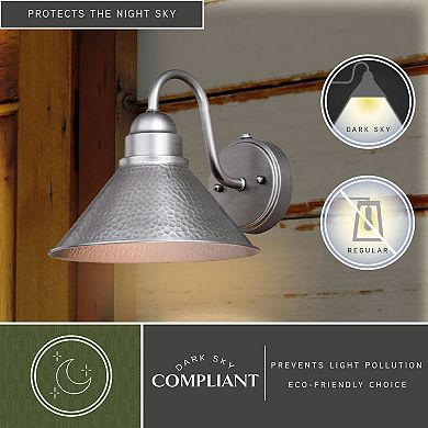 Outland 10" Outdoor Wall Light Brushed Pewter