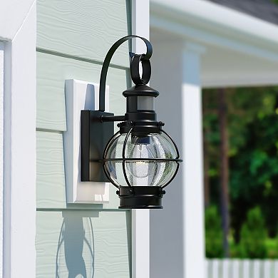 Chatham Dualux 6.75" Outdoor Motion Sensor Wall Light Textured Black