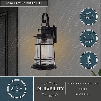 Montauk 7" Outdoor Wall Light Textured Black