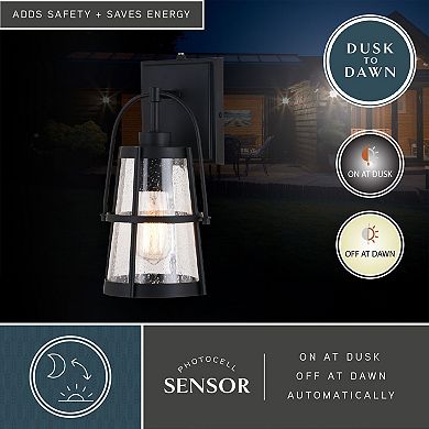 Portage Park 6.5" Outdoor Wall Light Matte Black