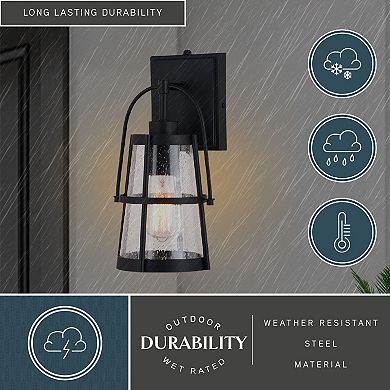 Portage Park 6.5" Outdoor Wall Light Matte Black