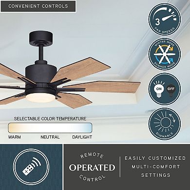 Mayfield 44" Ceiling Fan Charcoal Black