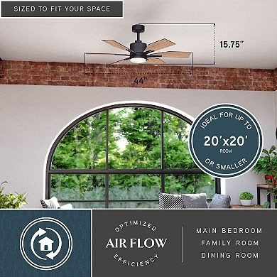 Mayfield 44" Ceiling Fan Charcoal Black
