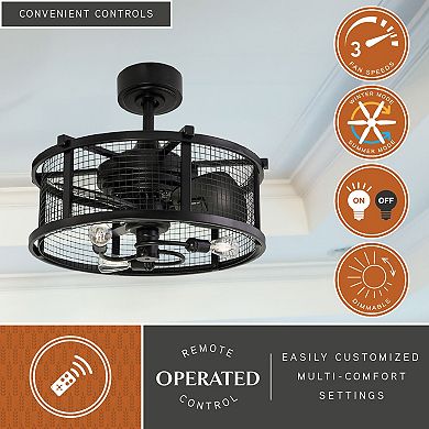 Humboldt 21" Ceiling Fan Black