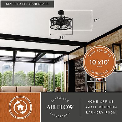 Humboldt 21" Ceiling Fan Black