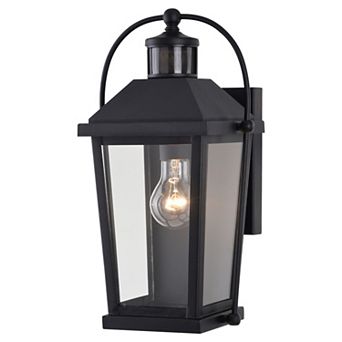 Lexington 1 Light Dualux 8" Outdoor Motion Sensor Wall Light Textured Black