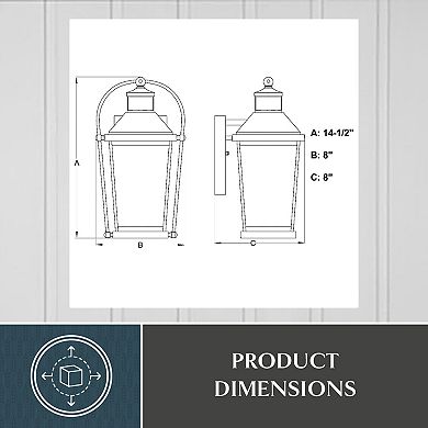 Lexington 1 Light Dualux 8" Outdoor Motion Sensor Wall Light Textured Black
