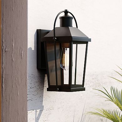 Lexington 1 Light Dualux 8" Outdoor Motion Sensor Wall Light Textured Black