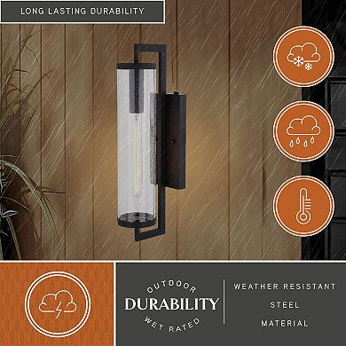 Morgan Park 20"H Outdoor Wall Light Matte Black