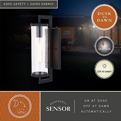 Morgan Park 16"H Outdoor Wall Light Matte Black