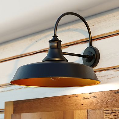 Dorado Dualux 18" Outdoor Motion Sensor Wall Light Dark Bronze and Light Gold