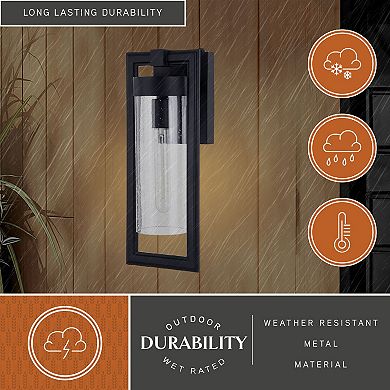 Malmo 6.5" Outdoor Wall Light Matte Black