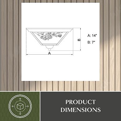 Douglas 14" Outdoor Flush Mount Warm Bronze