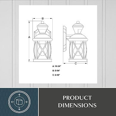 Henderson 1 Light Black Motion Sensor Dusk to Dawn Outdoor Wall Lantern