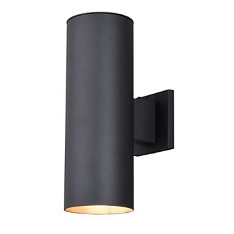 Chiasso 2 Light 14.25"H Dusk to Dawn Outdoor Wall Light Textured Black