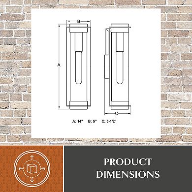 Brighton Park 14"H Outdoor Wall Light Textured Black