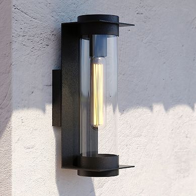 Brighton Park 14"H Outdoor Wall Light Textured Black