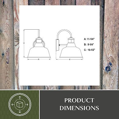 Cody 9.25" Dualux Outdoor Motion Sensor Wall Light Dark Bronze and Light Gold