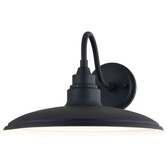 Tucson 13 in LED Outdoor Wall Light Textured Black and Glossy White