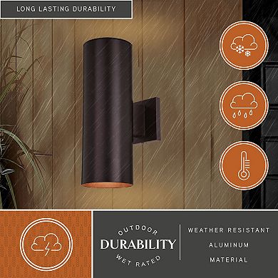 Chiasso 2 Light 14.25"H Outdoor Wall Light Deep Bronze