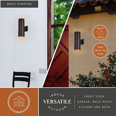 Chiasso 2 Light 14.25"H Outdoor Wall Light Deep Bronze