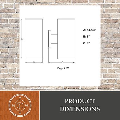 Chiasso 2 Light 14.25"H Outdoor Wall Light Deep Bronze