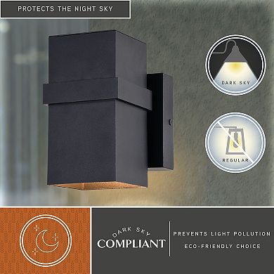 Lavage 7"H 1 Light Outdoor Wall Light Textured Black