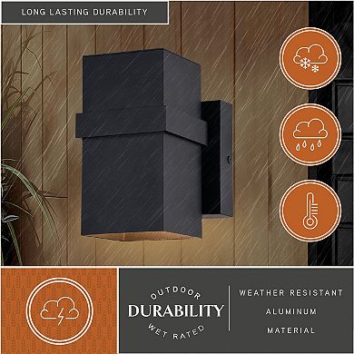 Lavage 7"H 1 Light Outdoor Wall Light Textured Black