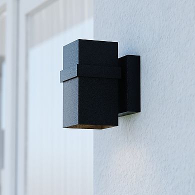 Lavage 7"H 1 Light Outdoor Wall Light Textured Black
