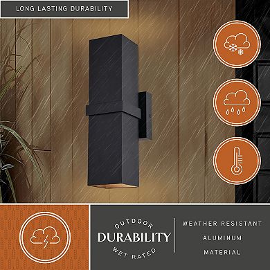 Lavage 14"H 2 Light Outdoor Wall Light Textured Black