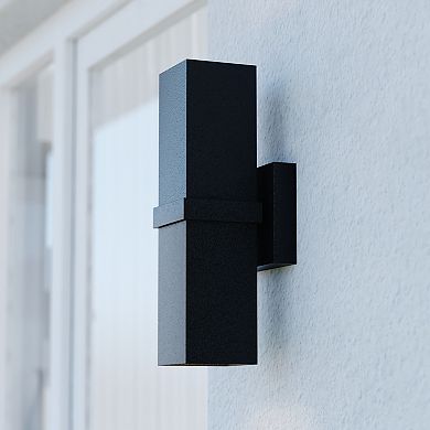 Lavage 14"H 2 Light Outdoor Wall Light Textured Black