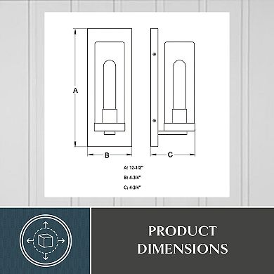 Grantley 1 Light Matte Black Indoor Outdoor Wall Sconce Clear Glass Shade