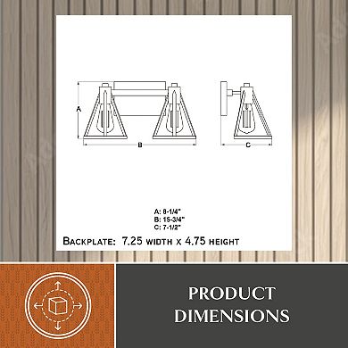 Ravenna 2 Light Matte Black Bathroom Vanity Fixture Metal Cage Shade