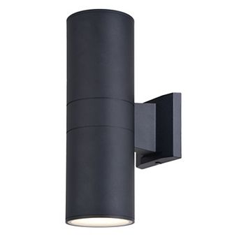 Chiasso Aluminum Integrated LED Black Outdoor Wall Lantern with Up Down Lighting