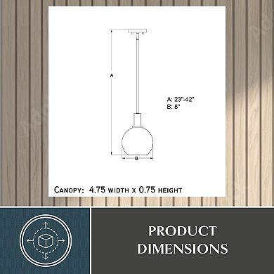 Marshall Matte Black Transitional Mini Pendant Ceiling Light Clear Glass Globe