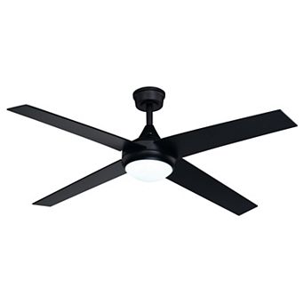 Hamlin Black Contemporary 52 in Ceiling Fan with LED Light Kit and Remote