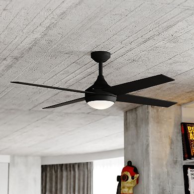 Hamlin Black Contemporary 52-in. Ceiling Fan with LED Light Kit and Remote