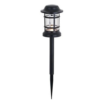 Westmont Low-Voltage Black Outdoor Landscape Path Light LED Clear Glass