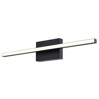 Ashburn 24 in Integrated LED Matte Black Bath Bar Vanity Light White Shade