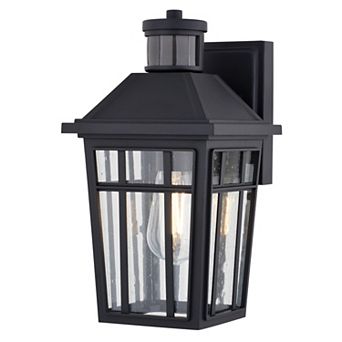 Garfield Park Aluminum Matte Black Motion Sensor Dusk to Dawn Outdoor Wall Light