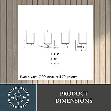 Robey 3 Light Polished Nickel Transitional Bathroom Vanity Fixture White Glass