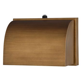 Walsh 1-Light Wrm Brass Dusk to Dawn Modern Outdoor Wall Sconce Fixture Dark Sky