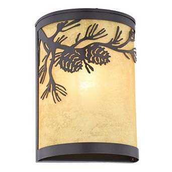 Douglas 1-Light Bronze Indoor-Outdoor Rustic Wall Sconce Bathroom Vanity Fixture