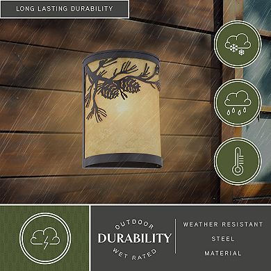 Douglas 1-Light Bronze Indoor-Outdoor Rustic Wall Sconce Bathroom Vanity Fixture