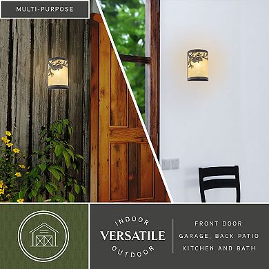 Douglas 1-Light Bronze Indoor-Outdoor Rustic Wall Sconce Bathroom Vanity Fixture