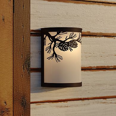 Douglas 1-Light Bronze Indoor-Outdoor Rustic Wall Sconce Bathroom Vanity Fixture